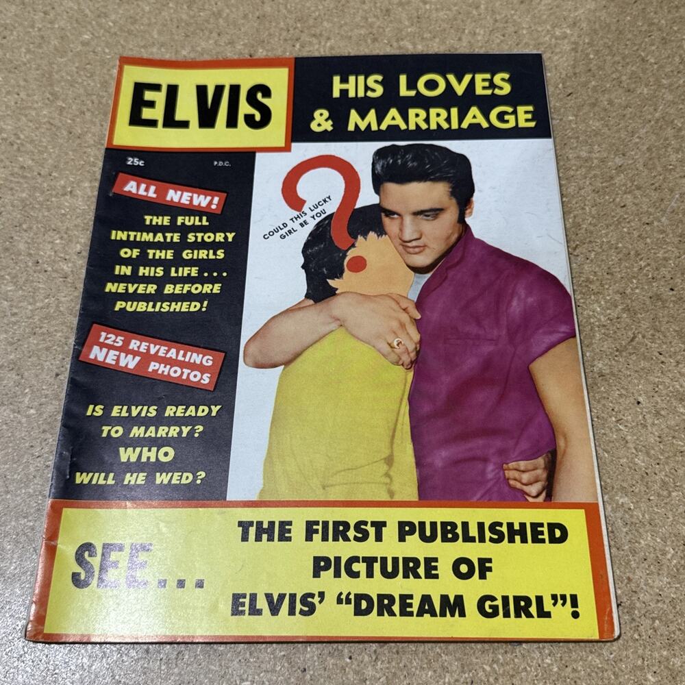 1957 Elvis Teen Magazine - His Loves And Marriage